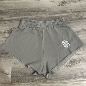 BB booty shorts size small cozy swear pant material shorts